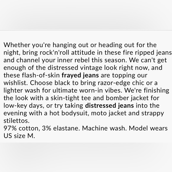 NWT High Waisted Distressed Jeans - Picture 5 of 5